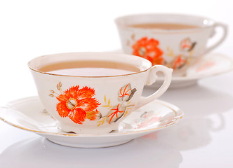 Image showing Two cups of tea