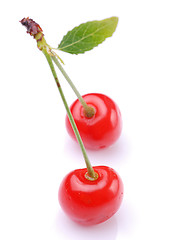 Image showing Two cherries 