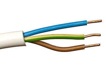 Image showing Close up of an electrical wire