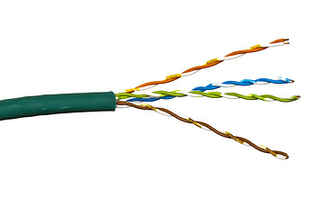 Image showing Close up of an electrical wire