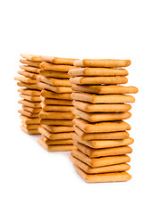 Image showing three stacks of cookies