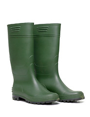 Image showing Green rubber boots 