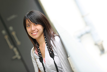 Image showing asian woman in casual wear in city