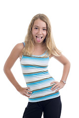 Image showing girl showing tongue