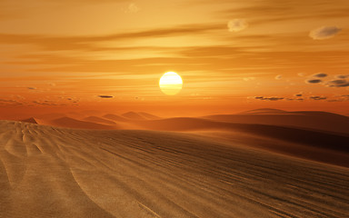 Image showing desert sunset