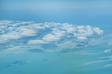 Image showing Flying over The Bahamas.