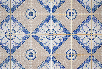 Image showing Ornamental old tiles