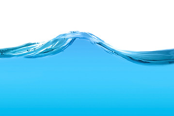 Image showing Blue water line