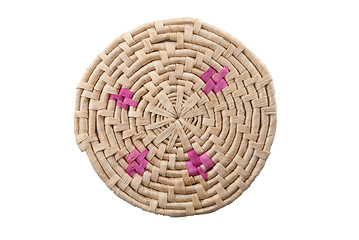 Image showing Round handmade colored mat