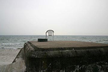 Image showing bunker on beach