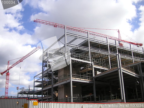 Image of construction site with cranes