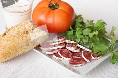 Image of Bread and salami