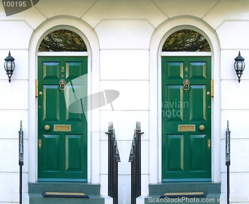 Image of Symmetric front doors