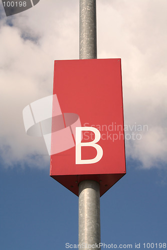 Image of Red B sign