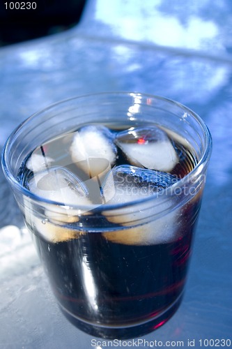 Image of Abstract Drink Glass with Ice Cubes