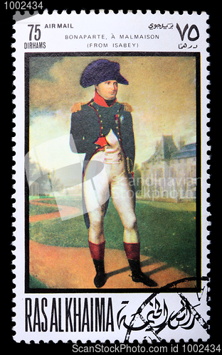 Image of Postage stamp with Napoleon