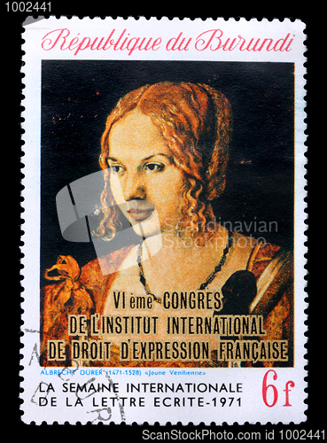 Image of Stamp with painting by Albrecht Durer