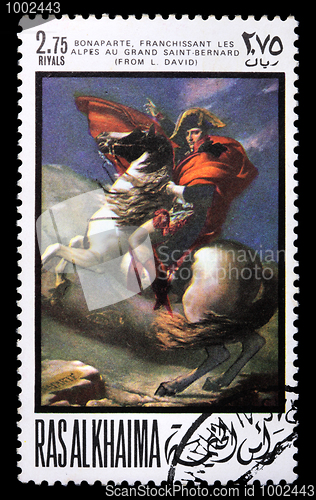 Image of Postage stamp with Napoleon