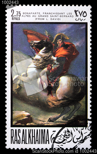 Image of Postage stamp with Napoleon