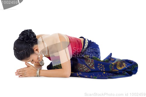 Image of asian woman praying
