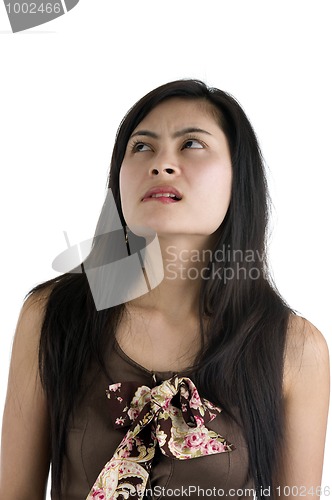 Image of asian beauty thinking