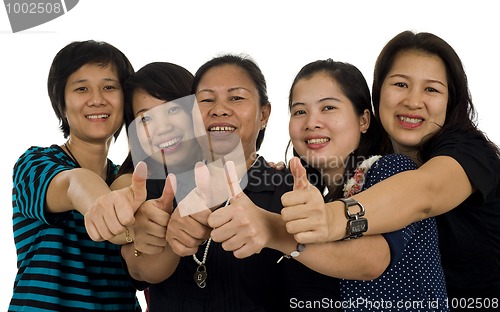 Image of asian women with thumbs up