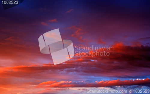 Image of Clouds on a sunset