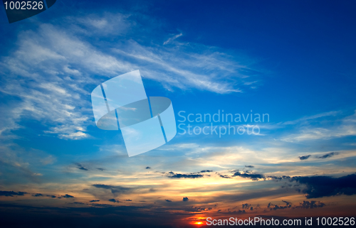 Image of Clouds on a sunset