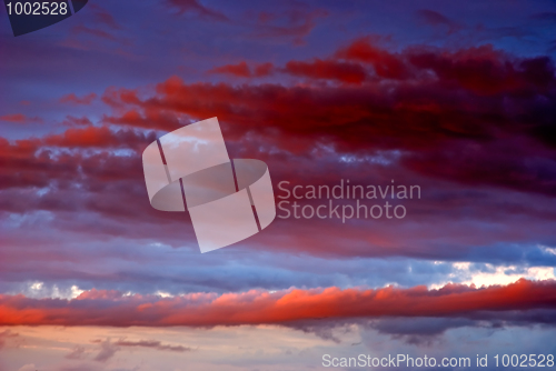 Image of Clouds on a sunset
