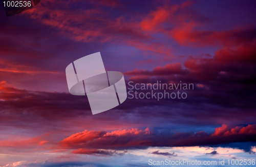 Image of Clouds on a sunset