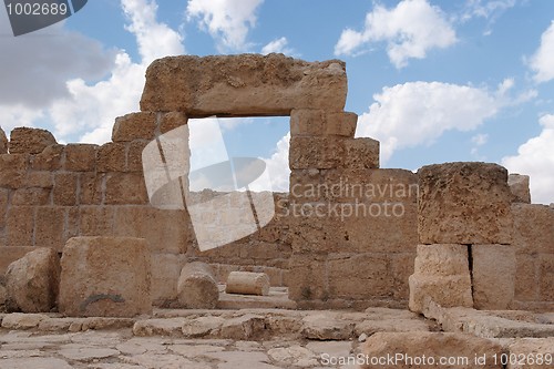 Image of Entrance to ruin of ancient synagogue  