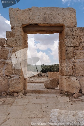 Image of Entrance to ruin of ancient synagogue 