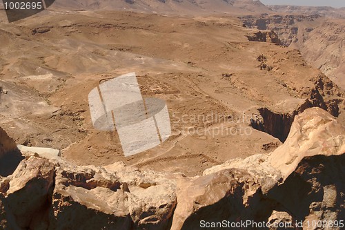 Image of Excavations of ancient Roman camp in the desert  