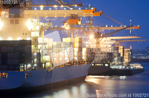 Image of Nightly harbor activity
