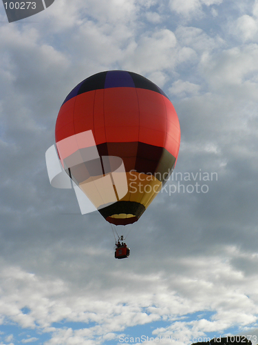 Image of Balloon against storm clouds