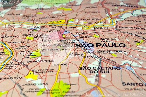 Image of Brazil map, Sao Paulo.