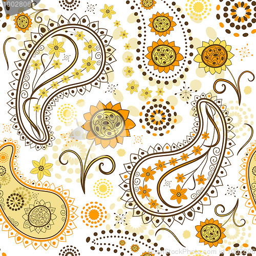 Image of Effortless floral pattern with sunflowers 