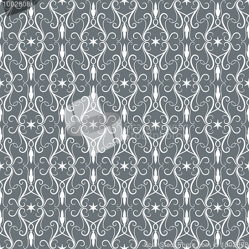 Image of White-grey vintage seamless pattern