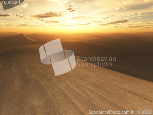 Image of desert sunset