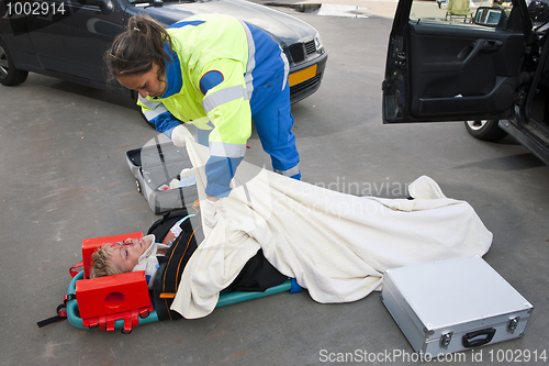 Image of Injured woman