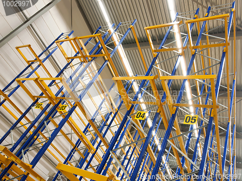 Image of Empty warehouse shelves