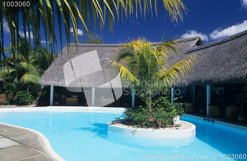 Image of Swimming pool in hotel Mauritius Island