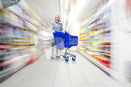 Image of Woman in supermarket