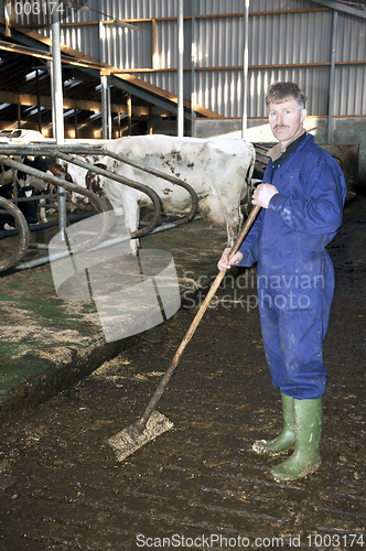 Image of Farmer in a stable