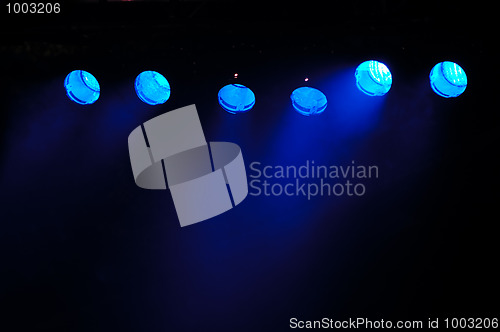 Image of Blue spotlights