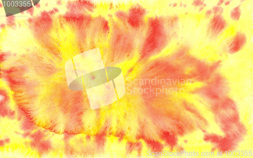 Image of Yellow and red aquarelle