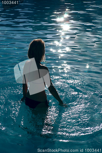Image of woman in the pool
