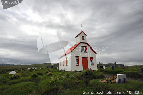 Image of Icelandic Church and graveyard