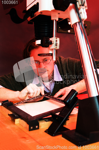 Image of Adjusting the easel