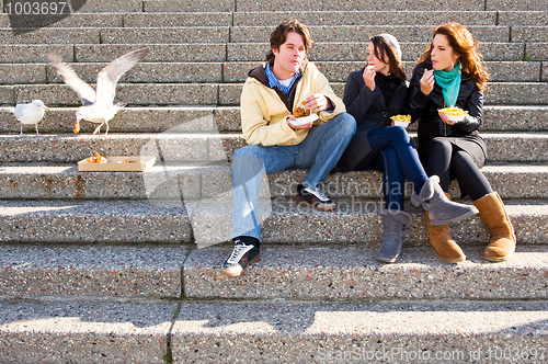 Image of Eating fish and chips